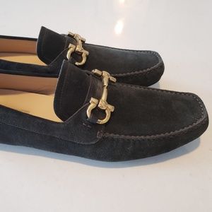 Ferragamo Parigi Horsebit Green with Gold Horsebit